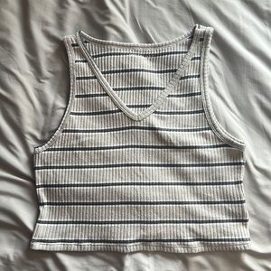 American Eagle striped cropped tank top, Size XL